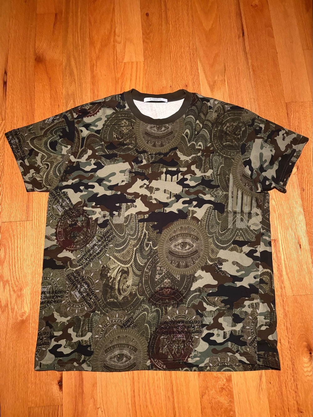 Givenchy Camo Seeing is Believing Runway Tshirt